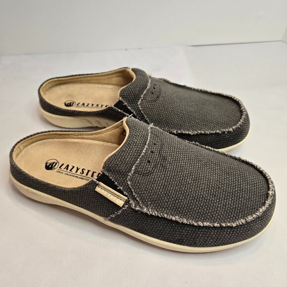 Lazy Step Other - LAZYSTEP Men's Trevor Orthopedic Slide Slipper with Arch Support Sz 11 Charcoal